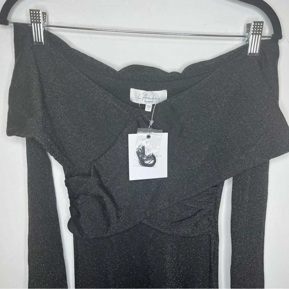 L'Academie  Lillia Knit Dress Black M